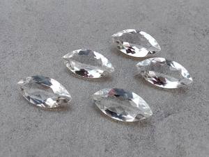 Piedra suelta de cuarzo cristalino natural, tallada en marquesa, facetada y calibrada, para la fabricación de joyas, anillos y colgantes. - Product Image 3
