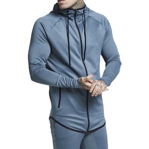 Conjunto de sudadera y pantalones de chándal de pierna ancha de dos piezas en blanco de peso pesado para hombre, sudadera con cremallera de gran tamaño personalizada, fabricante de chándal para hombre - Product Image 1