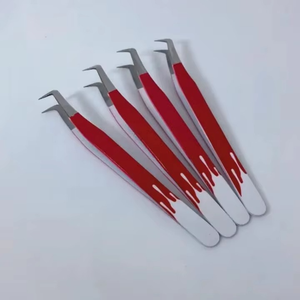 Pinzas de Acero Inoxidable Sólido de Alta Calidad Profesional para Extensión de Pestañas con Logotipo Personalizado - Product Image 5