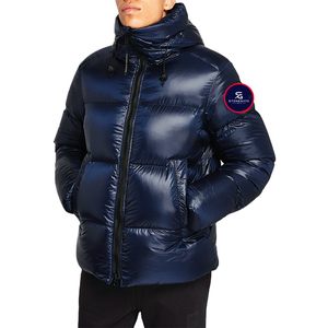 Custom Men's Winter Bubble Jacket Quilted <b>Padded</b> Hooded <b>Coat</b> Warm Shiny Outdoor Fashion Wholesale Puffer Jacket 2026 - Product Image 1