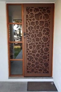 Portail double en fer forgé KHP, forgé à la main, avec ouverture de style européen, montage facile, finition durable avec revêtement en poudre, extérieur - Product Image 6