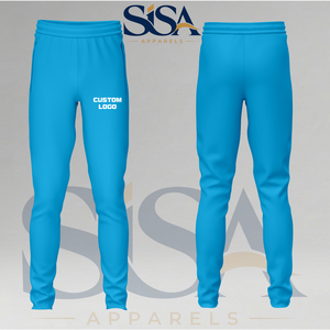 Custom <b>Light</b> Blue Regular Fit <b>Trouser</b> Pant Cotton Double Jersey Sportswear From Pakistan - Product Image 3