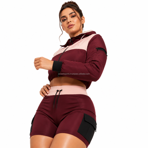 Custom Woven Label Ladies Two Piece Windbreaker Set Quick Dry Polyester Fabric <b>Zip</b> Pocket Chest Design Custom Sportswear New - Product Image 6