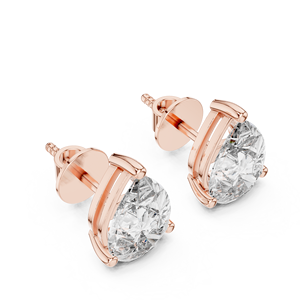 Boucles d'oreilles en diamant cultivé en laboratoire en or, solitaires en forme de goutte, cadeau d'anniversaire pour elle, bijoux en diamant pour tous les jours - Product Image 5