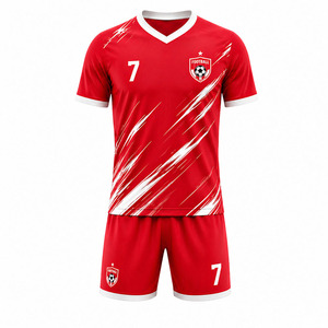 Ensemble de maillots de football personnalisés de qualité supérieure, kit de football, nom et numéro personnalisés, uniformes d'équipe par sublimation, vêtements de sport de haute qualité - Product Image 1