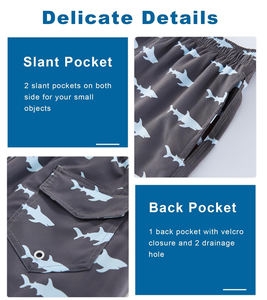 กางเกงชายหาดชายรุ่นใหม่ กางเกงว่ายน้ำสำหรับเล่นเซิร์ฟ ควบคุมความชื้น ใส่ได้ทั้งริมสระและชายหาด พร้อมปรับแต่งขนาดสำหรับผู้ใหญ่ - Product Image 4