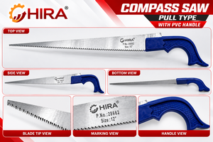 HIRA 28662 Noki/Kompass-Säge, 12 Zoll, Stahl, für Industrie & Heimwerker, mit PVC-Griff - Product Image 4