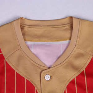 เสื้อเบสบอลผู้ชายปักโลโก้/สีตามสั่ง ชุดกีฬาส่วนตัว ป้องกันรอยยับ ระบายอากาศได้ดี สวมใส่สบาย - Product Image 4