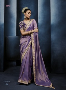 Sari elegante y estilizado para bodas, hermoso sari de diseñador, perfecto para bodas, recepciones, fiestas y eventos culturales. - Product Image 1