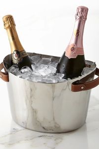 Seau à glace pour événements, accessoires pour soirées cocktails, essentiels pour bar, décoration de comptoir, décor en acier inoxydable doré, bacs à vin pour fêtes - Product Image 4