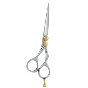 Custom Logo Professional <b>Barber</b> Scissors Hair Cutting Silver Stainless Steel Sharp <b>Blade</b> Tip with Gold Screw Premium Salon - Product Image 2