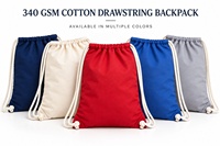 Sac à dos en toile de coton naturel en gros, sac à cordon personnalisé avec logo, sac à dos promotionnel écologique