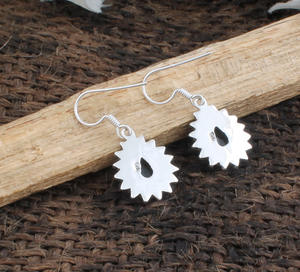 Natural Black <b>Onyx</b> 925 Sterling Silver Dotted Milgrain Design Vintage Style Drop <b>Earrings</b> Wedding Party Wholesale Luxury - Product Image 5