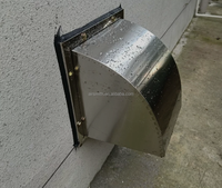 Grille d'aération murale carrée en acier inoxydable – Grille d'évacuation anti-pluie pour chambre à coucher, climatisation