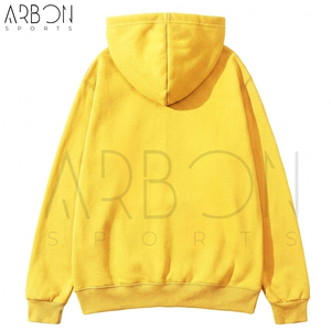 Nouvelle Collection – Style Tendance – Confortable – Meilleures Ventes – Vêtements d'Hiver pour Adultes – Sweat à Capuche Entièrement Zippé en Polaire de Coton Jaune Uni - Product Image 2