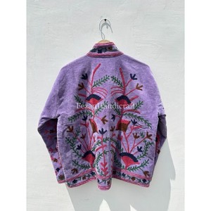 Veste en velours violet, veste brodée Suzani d'Ouzbékistan, veste <span class=keywords><strong>chic</strong></span> bohème, veste style <span class=keywords><strong>hippie</strong></span>, tenues pour femmes - Product Image 6