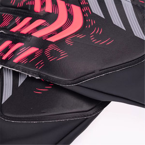 Custom Design Black and Red Latex Emboss Full Finger Soccer Goalkeeper <b>Glove</b> with 4mm German Latex Flat Palm - Product Image 3