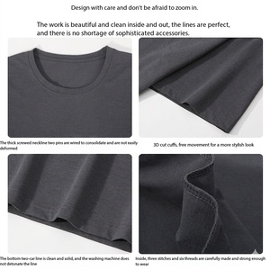 Camiseta Básica Unisex de Cuello Redondo, Manga Corta, Holgada, de Secado Rápido, 180G, de Algodón, con Logotipo Bordado Personalizado OEM de Fábrica BD China - Product Image 4
