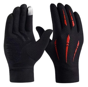 RAHRAJ ENTERPRISES Black Leather Plain Motorbike <b>Gloves</b> Wrist-Length Breathable <b>Touchscreen</b> Eco-Friendly Thermal Four Cycling - Product Image 1