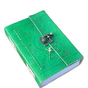 สมุดบันทึกหนังเทอร์ราคอตต้าสุดหรู งานฝีมือ ปกปั๊มนูนลาย  งานพิมพ์กราเวียร์  ทำจากหนังแพะแกะแท้  ผ้าฝ้ายรีไซเคิลบริสุทธิ์ - Product Image 1