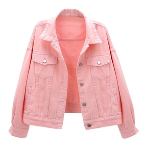 Chaqueta Vaquera Amarilla Unisex Casual de Manga Corta con Cuello Camisero y Cierre de Botones, Material de Algodón, para Primavera - Product Image 5