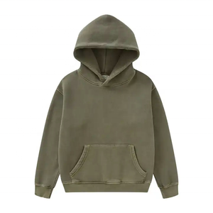 Sudadera con Capucha para Hombre, Estilo Grunge Punk, Invierno, con Bolsillos, Casual, Lavado Ácido, Desgastada, 50% Algodón, Resistente al Viento, Talla Grande - Product Image 1