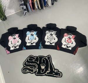 เสื้อฮู้ดผู้ชายผ้าฝ้ายฟลีซเนื้อหนา 100% ทรงหลวม ระบายอากาศได้ดี เหมาะสำหรับฤดูหนาว - Product Image 1