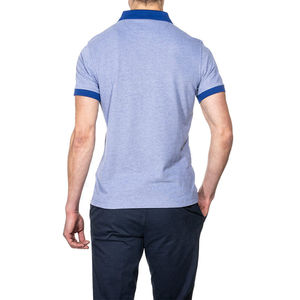 T-shirt en jersey 100 % coton de haute qualité, tricoté uni, brodé, séchage rapide, décontracté, manches courtes, boutonné, logo personnalisé sur le devant, 200g - Product Image 3