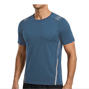 Custom Compression Gym Running Slim Fit Reflective 100% Polyester <b>Men</b> T Shirt <b>Half</b> <b>Sleeve</b> Athletic Wear Training Fitness - Product Image 6