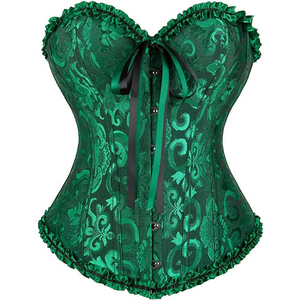 Nouveau Corset Sexy en Dentelle pour Femme, Lingerie Vintage en Satin, Noir, Rouge, Blanc, Bleu, Vert, Marron - Product Image 4
