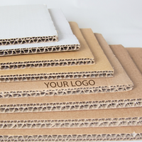 High Durability Waterproof Corrugated Wood Pulp Paperboard Roll Eco Friendly Recyclable Custom Size Thickness E-commerce