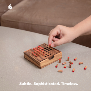 Solitario: Rompecabezas de madera tipo Solitario, juego clásico de estrategia de saltos y eliminaciones, rompecabezas lógico, juguete educativo para niños, adultos y familias - Product Image 4