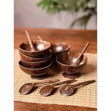 Coconut Wood Bowl Dinnerware Set Kitchen Utensils Environmentally Friendly And Safe For Health - Product Image 5