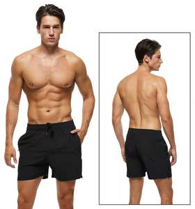 Shorts de bain pour hommes en gros, séchage rapide, polyester, shorts de plage, logo personnalisé, taille élastique, maillots de bain d'été - Product Image 2