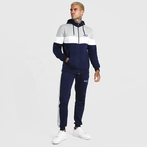 Ensemble de survêtement décontracté avec sweat à capuche et pantalon de jogging zippé - Product Image 1