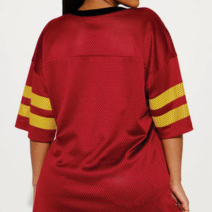 Maglia in Rete Streetwear con Etichetta Privata per Marchi di Moda, Logo Personalizzato, Jersey Oversize Unisex da Football Americano a Manica Corta - Product Image 4