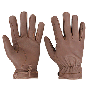 Premium Genuine Leather Work <b>Gloves</b> – Durable Cowhide <b>Driver</b> <b>Gloves</b> – Brown Soft Grain Leather Utility <b>Gloves</b> for Gardening - Product Image 1