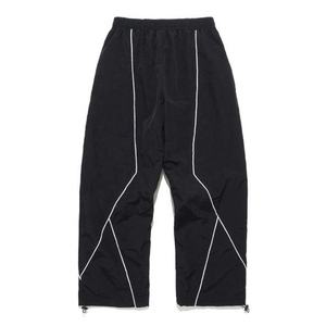 Custom ODM Men's Track Pants Wide Leg Athletic <b>Trousers</b> with Piping <b>Drawstring</b> Casual Streetwear Polyester/Cotton - Product Image 2