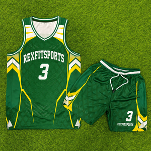 Ensemble d'uniformes de basketball personnalisés pour hommes, maillot et short de basketball respirants par sublimation, vêtements de sport d'équipe personnalisés - Product Image 4