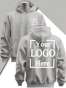 Sudadera con Capucha Personalizada para Hombre con Foto/Texto, Bolsillo Canguro, Lavable a Máquina, Poliéster/Algodón - Product Image 2