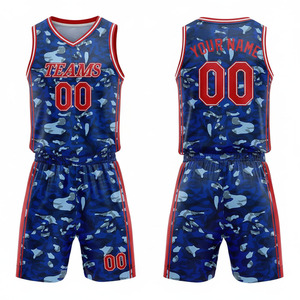High Quality 100% Polyester Basketball Uniform Sets Plus Size Adult Customized Design Digital Sublimation Printed - Product Image 4