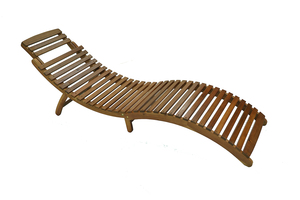 DS00025 Silla Tumbona Moderna para Exteriores, Plegable, de Madera y Poliéster, Directo de Fábrica en Vietnam, para Villas, Patios y Hoteles - Product Image 3