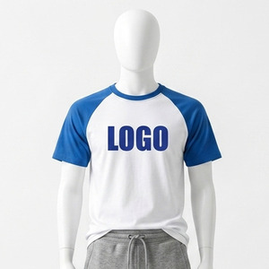 T-shirt raglan personnalisé pour homme, tee-shirt de baseball bicolore à manches courtes, logo personnalisé, t-shirts d'équipe - Product Image 4