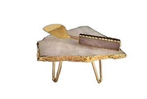 Support à gâteau en agate polie de luxe de haute qualité, fait à la main, résistant à l'eau, moderne, décoratif, pour la présentation de desserts, mariage - Product Image 4