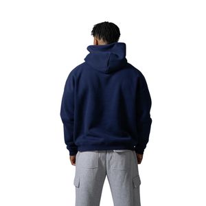 Sweat-shirt à capuche pour homme, bleu marine, en molleton épais, manches longues, décontracté, streetwear, vêtements de sport - Product Image 6
