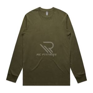 T-shirt pour homme à manches longues en coton 100% respirant, restez au frais et confortable grâce à un tissu à séchage rapide - Product Image 5