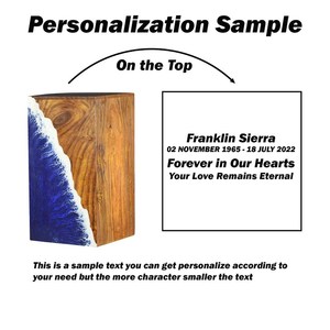 Urna de madera hecha a mano. Ataúd para hombres, mujeres, niños y mascotas. Urna de cremación para adultos. - Product Image 3