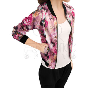 Eco Friendly Fabric Women Printing Varsity <b>Jackets</b> Soft Fabric Garment For Urban Casual Fashion Collections For Everyday Use - Product Image 2