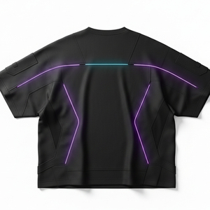 เสื้อยืดโอเวอร์ไซส์ผู้ชายแบบเรียบ ขายส่งจำนวนมาก รับสั่งทำปักลาย พิมพ์ลาย ผ้าคอตตอนหนานุ่ม ทรงหลวม ไหล่ตก - Product Image 3