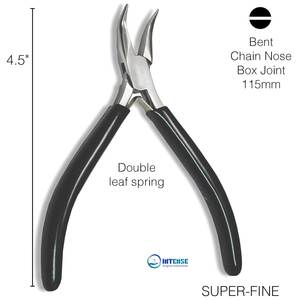 คีมปากแหลมสแตนเลส ปลายแหลมพิเศษ 114 มม. ด้ามจับพีวีซี พร้อมสปริงคู่ สำหรับทำเครื่องประดับ สร้อยข้อมือ - Product Image 3